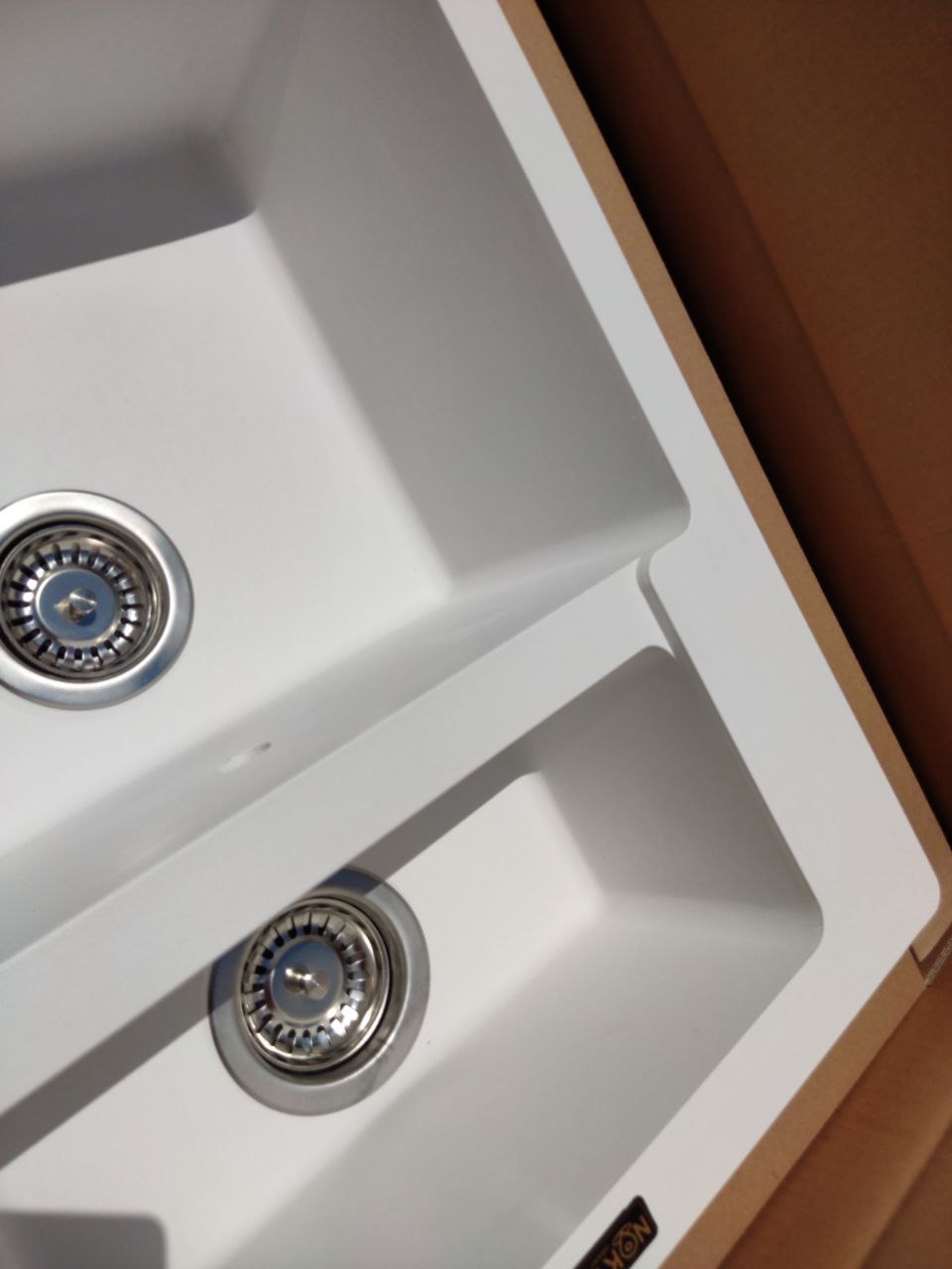 Nokta 1,5 Göz Düz Beyaz 60×50 Cm Granit Evye